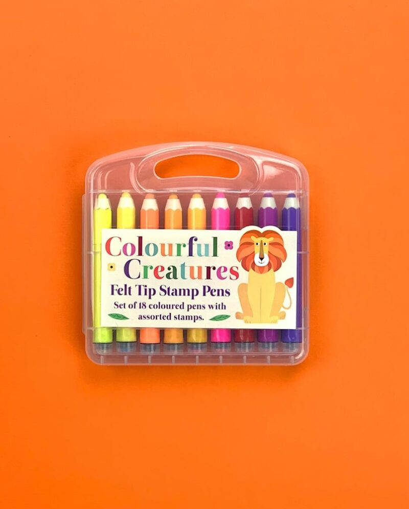 Colourful Creatures Felt Tip Stamp Pens