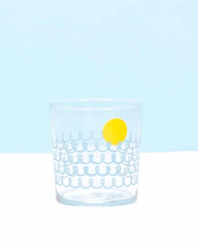 Seafoam Stripes  Glass Tumbler