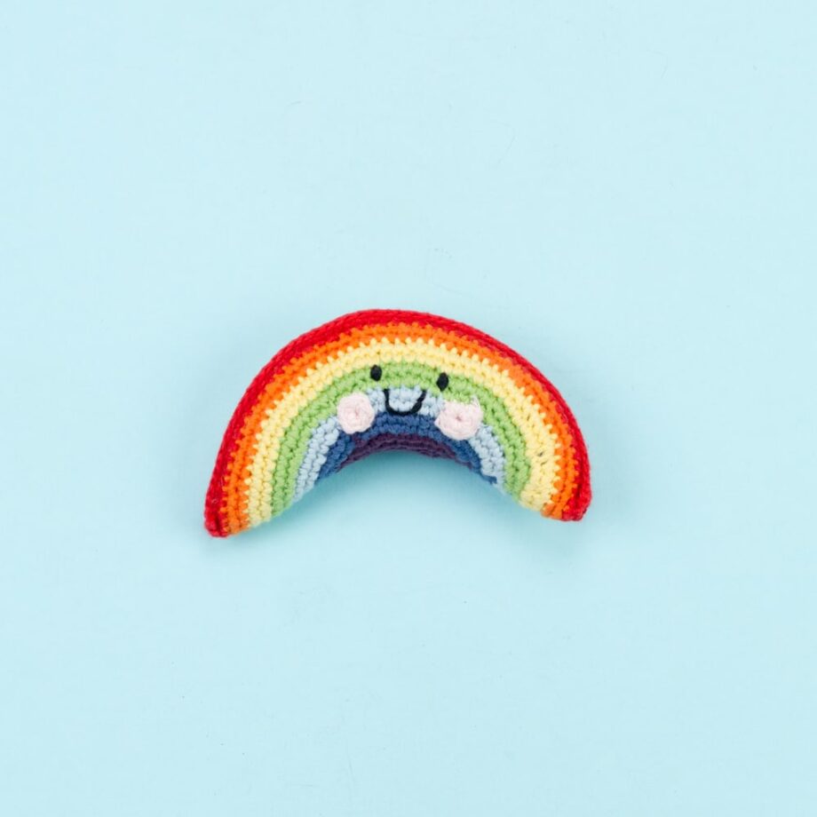 Rainbow Crochet Rattle -100