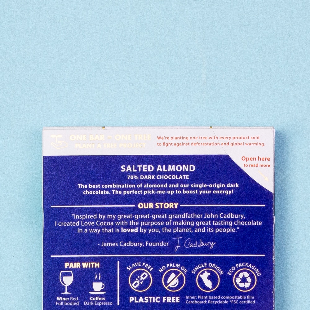 Love Cocoa - Salted Almond Chocolate Love Cocoa - Salted Almond Chocolate