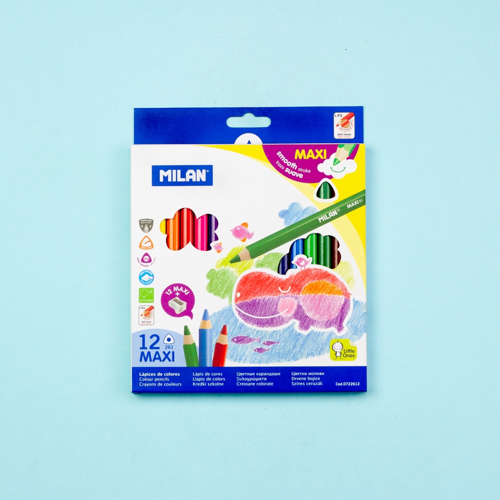 Milan // 12 Pack Triangular Coloured Pencils Milan // 12 Pack Triangular Coloured Pencils