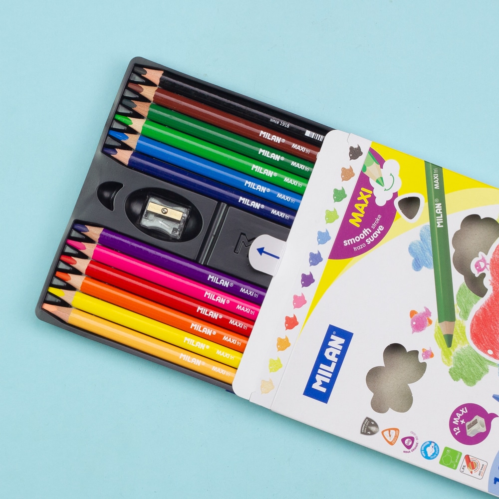 Milan // 12 Pack Triangular Coloured Pencils Milan // 12 Pack Triangular Coloured Pencils
