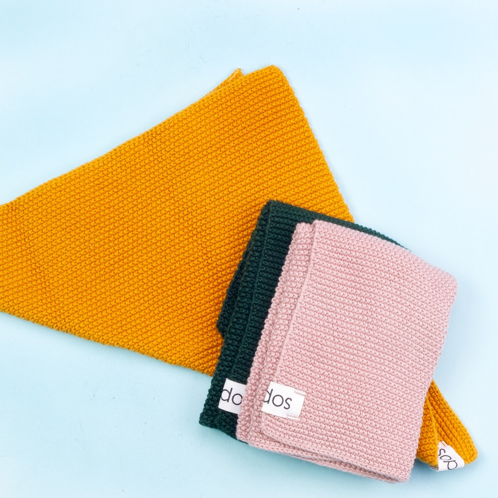 Re-Useable Dishcloths: Pink/ Green/ Mustard Re-Useable Dishcloths: Pink/ Green/ Mustard