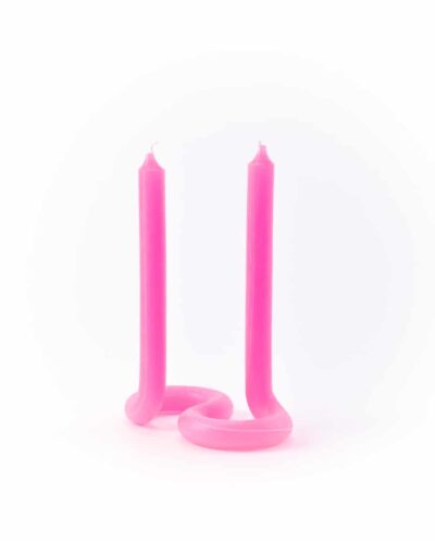 The Twist Candle - Fluo Pink