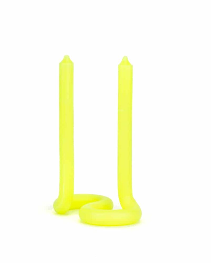 The Twist Candle - Fluo Yellow
