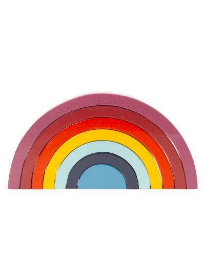 Wooden stacking rainbow