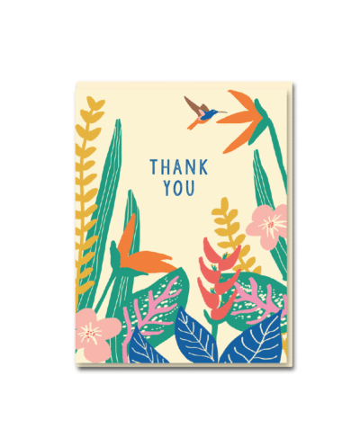 Tropical Bird Thank You Card