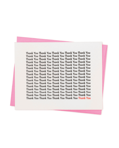 Thank You All Over Card
