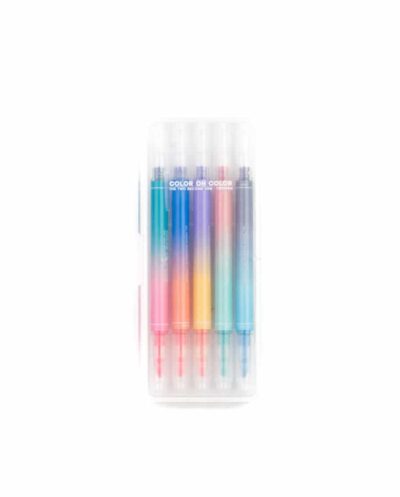 Twin Tip Colour Pens (Set Of 5)