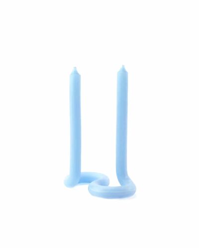 The Twist Candle - Light Blue