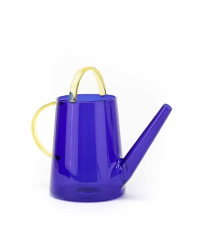 Blue Loop Glass Watering Can