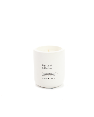 Mini Fig Leaf & Melon Concrete Candle