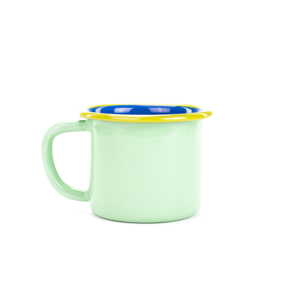 Mint and Electric Blue with Chartreuse Rim Bornn Mug EyeMindHeart-Shop-Hertford-68