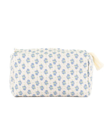 Quilted wash bag - Cornflower large