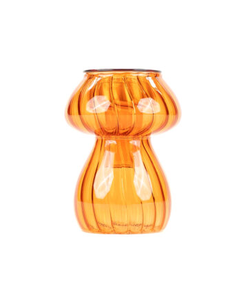 Mushroom Candle/ tea light holder & vase | Orange