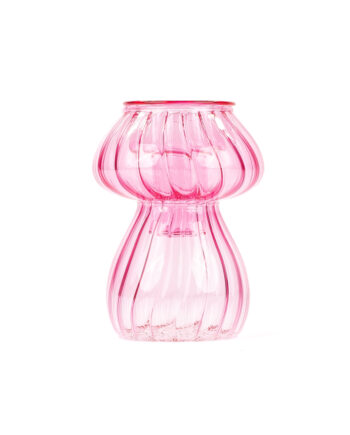 Mushroom Candle/ tea light holder & vase | Pink